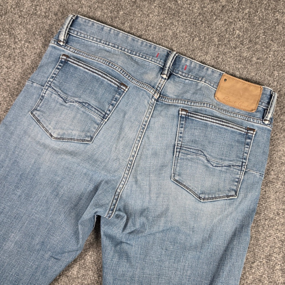 Robert Graham Jeans Mens 34 Blue Straight Leg Stretch Light Wash Denim READ